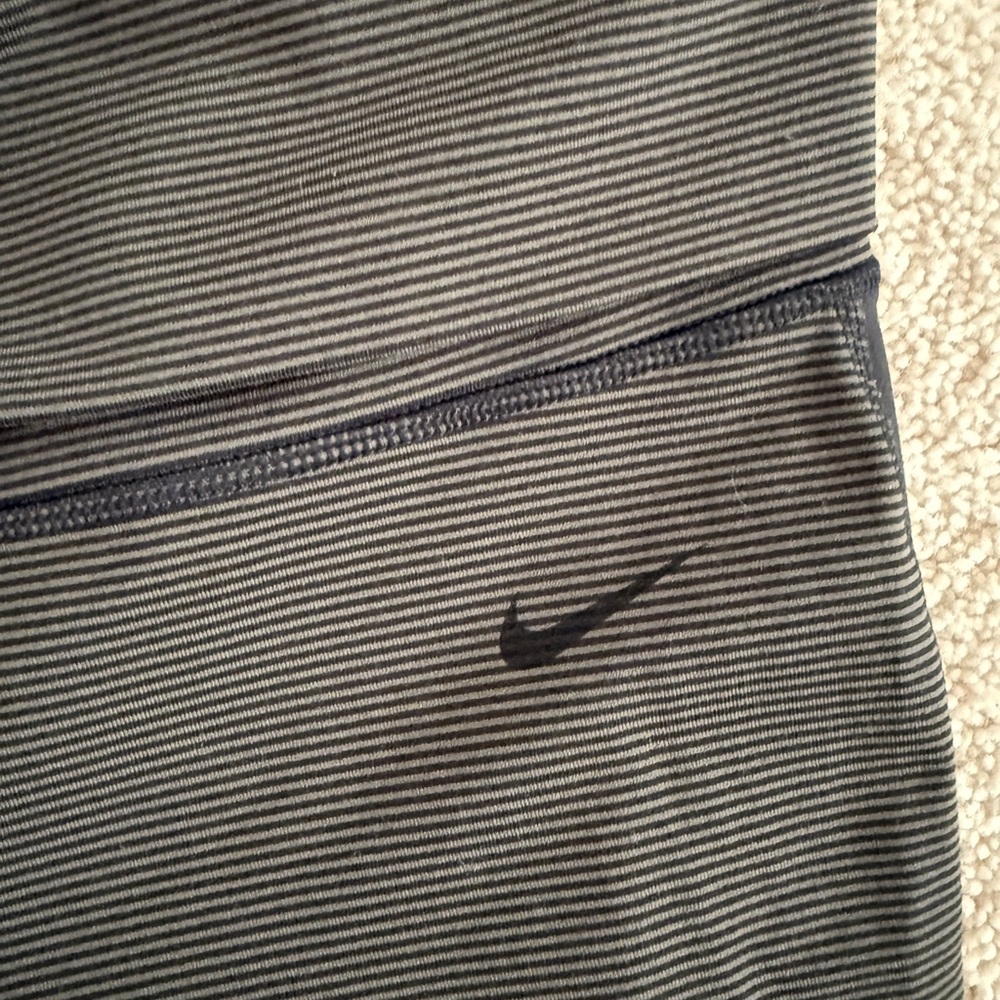 Nike Black and Gray Striped Activewear